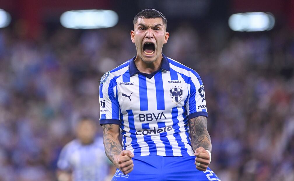 Brandon Vázquez festejando el gol de Rayados ante Inter Miami / FOTO: Imago7