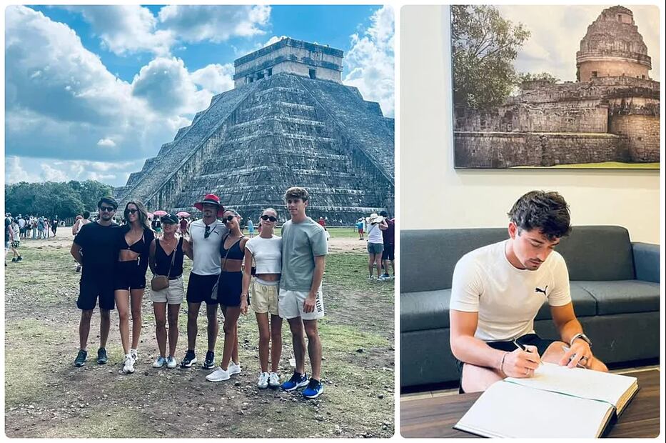 Las vacaciones de Charles Leclerc en México