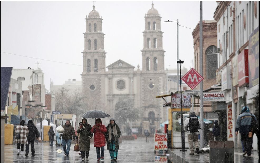 Cae primera nevada del año en Ciudad Juárez. Foto: Christian Torres/EL UNIVERSAL