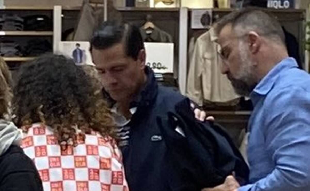 Enrique Peña Nieto en tienda de ropa en Madrid / Foto: Tomada de X @FerContrerasss