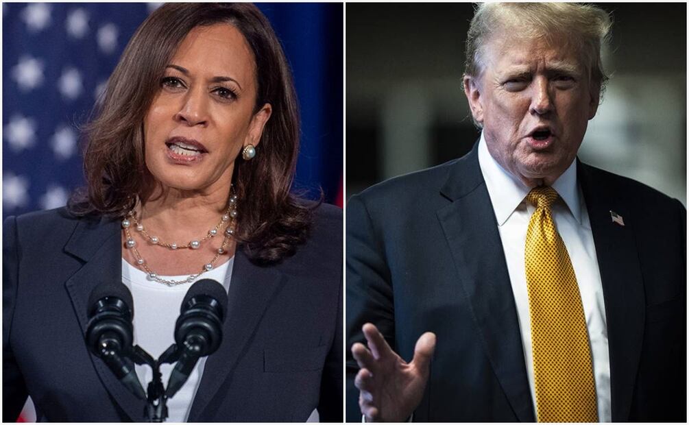 Kamala Harris y Donald Trump. Fotos: AFP / AP