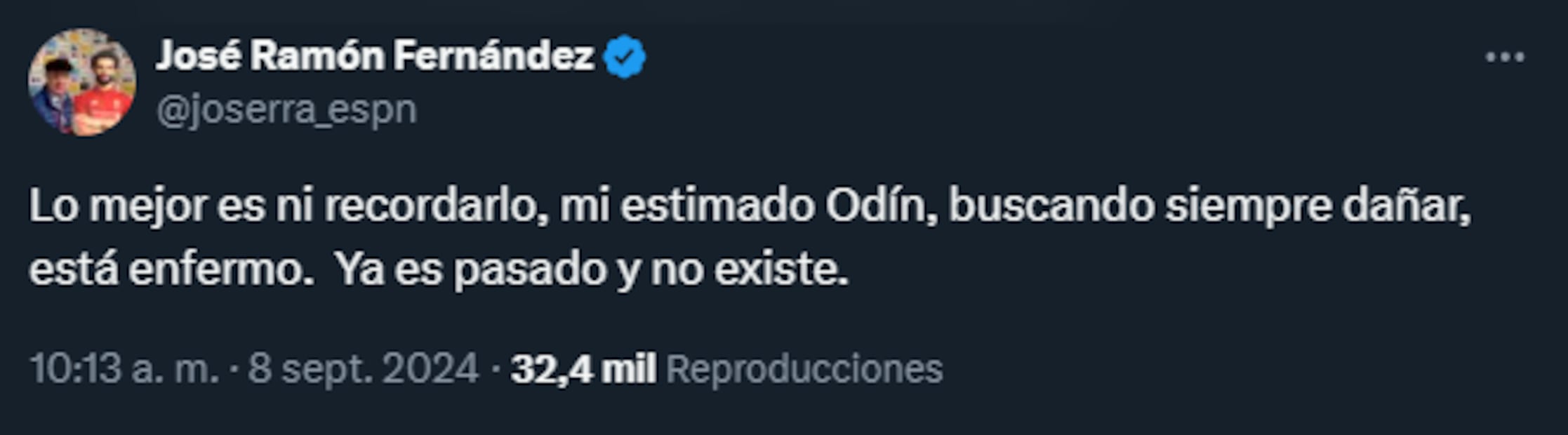 El mensaje de José Ramón Fernández sobre David Faitelson