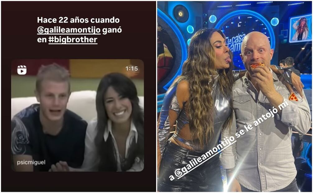 Facundo y Galilea Montijo en 2002 y 2022.