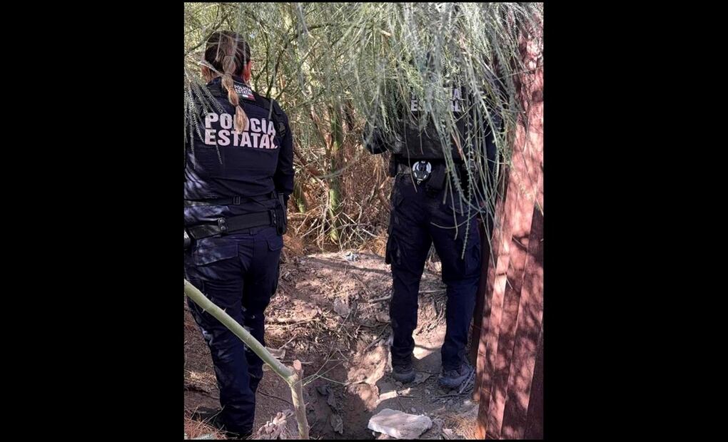 Hallan con un dron túnel que conecta México con Estados Unidos. Foto: @SonoraSeguridad