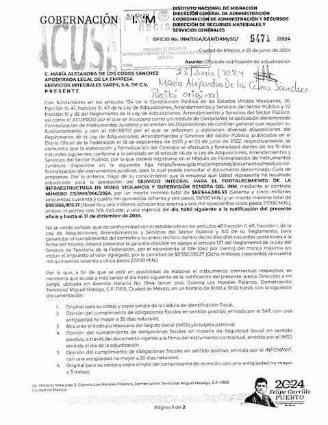 La empresa Servicios Integrales Sarpy, S.A. de C.V., resultó ganadora de la licitción del contrato para la prestación de servicios integrales para dar mantenimiento a los 157 puntos de circuito cerrado de televisión, para fortalecer el servicio de videovigilancia