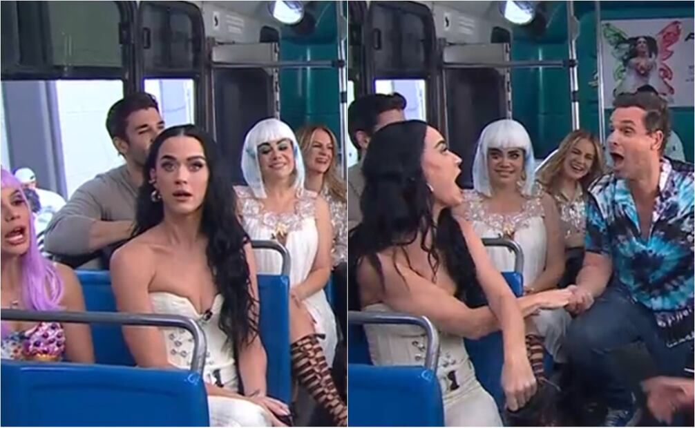 Katy Perry en "Venga la alegría".
<p>Fotos: TV Azteca