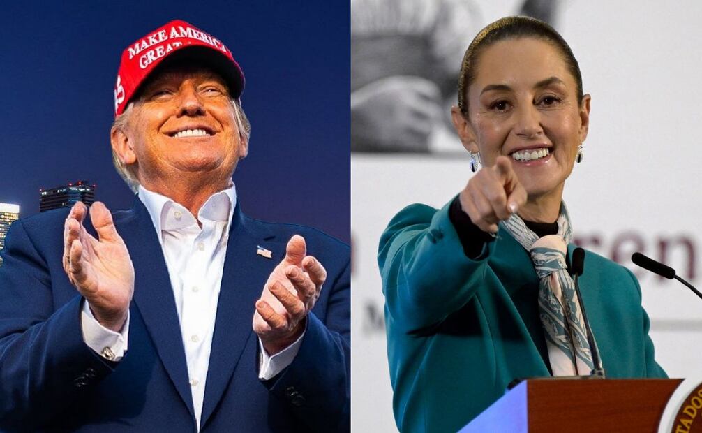 Donald Trump ganó las elecciones presidenciales en EU y volverá a la Casa Blanca, mientras que Claudia Sheinbaum se convirtió en la primera presidenta de México. Fotos: Archivo