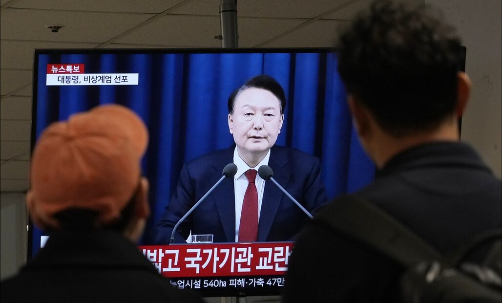 Protestas en Corea del Sur tras declaración de la ley marcial. Foto: AP