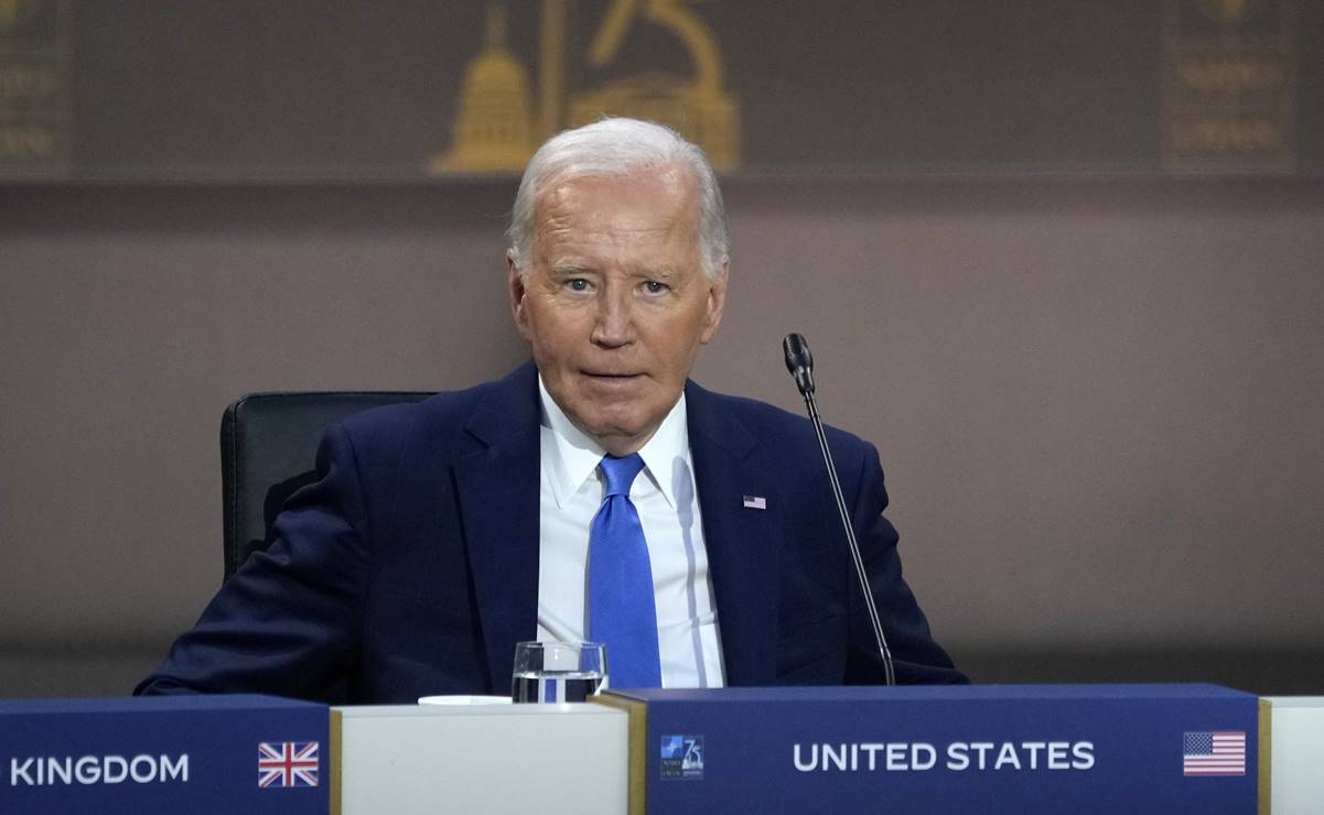 El presidente estadounidense Joe Biden participa en la Segunda Sesión de Trabajo de la Cumbre de la Organización del Tratado del Atlántico Norte (OTAN). Foto: EFE
