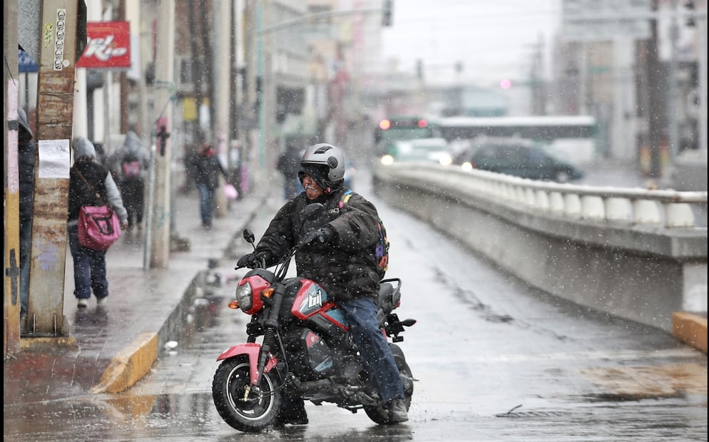 Cae primera nevada del año en Ciudad Juárez. Foto: Christian Torres/EL UNIVERSAL