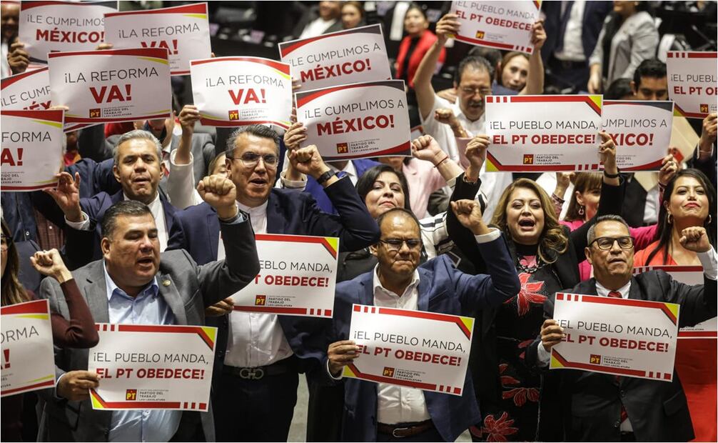 Diputados realizan declaratoria de validez de la reforma judicial. Foto: Gabriel Pano/EL UNIVERSAL