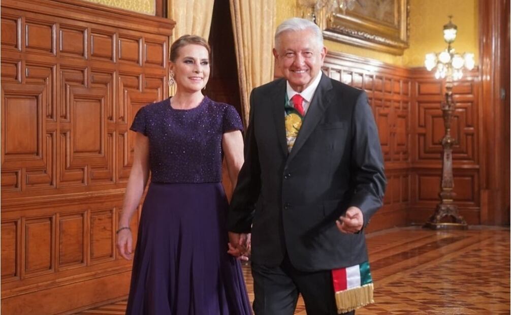 AMLO y Beatriz Gutiérrez Müller en el último Grito de Independencia. Foto: Instagram @beatrizgutierrezmuller