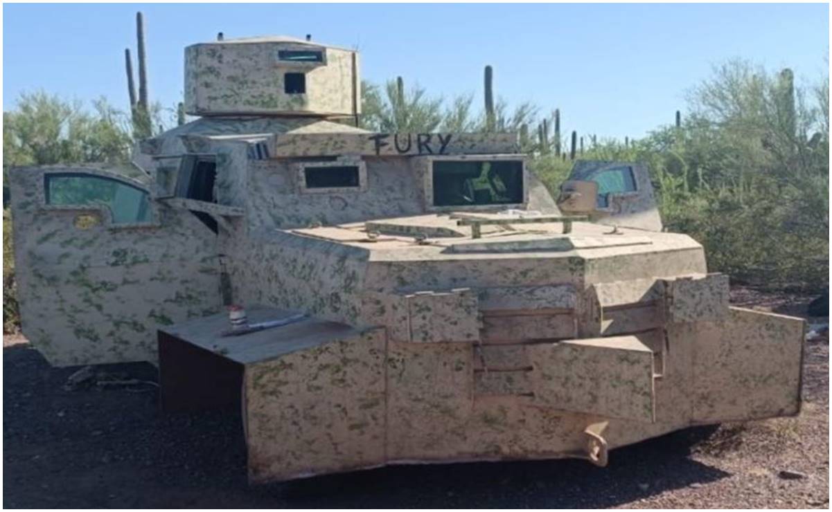 Two “monster” vehicles from the Gente Nueva Salazar cartel seized in Sonora