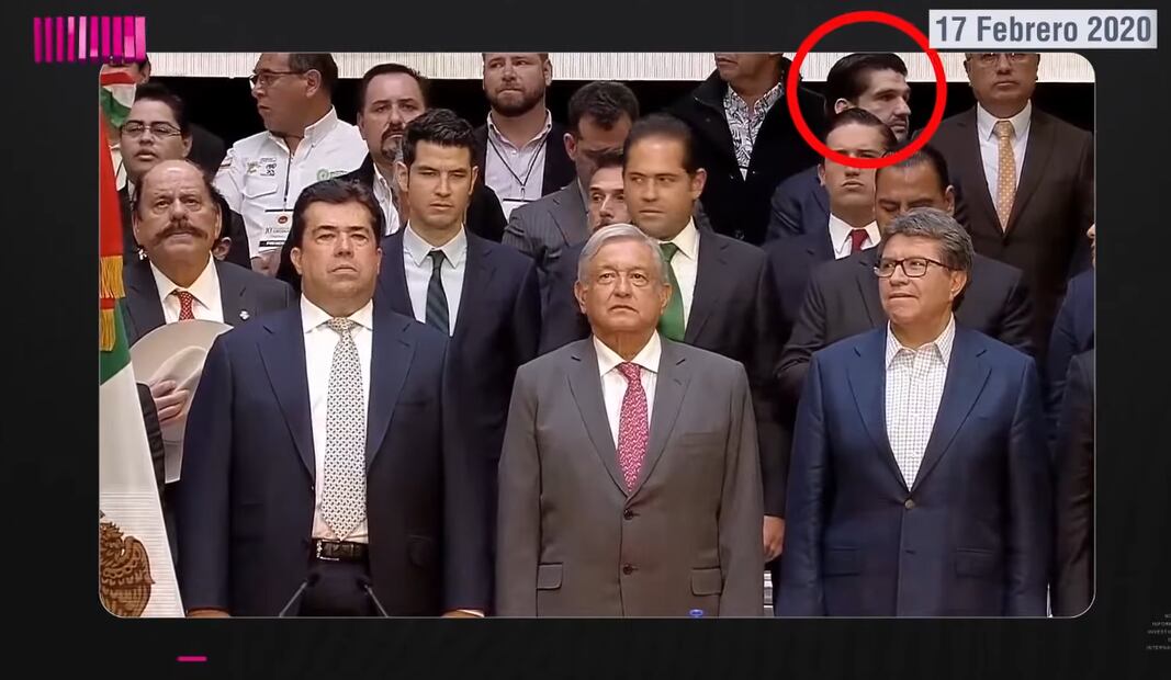 Juan Pablo Penilla en un evento encabezado por el entonces presidente Andrs Manuel Lpez Obrador. Foto: captura de pantalla tomada de Latinus