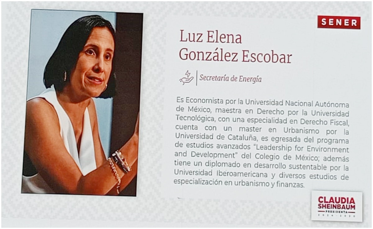 Luz Elena González, será encarga de la Secretaría de Energía. Foto: Especial