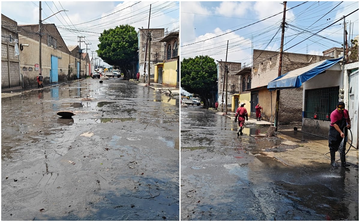 Así lucen las calles luego de las afectaciones por las intensas lluvias en la alcaldía Iztapalapa. Foto: Especial