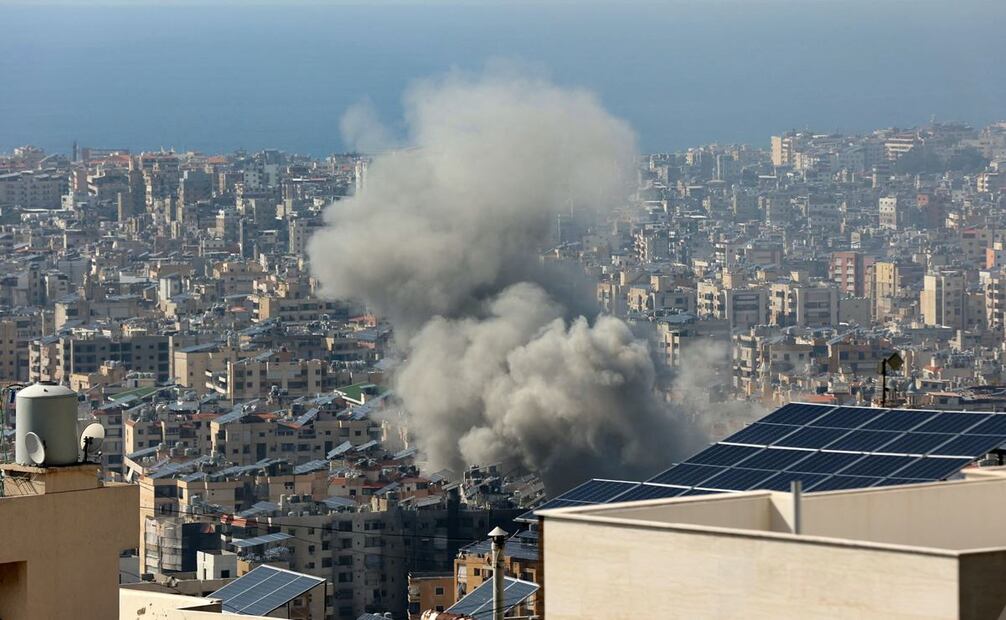 El Dahye, un importante bastión de Hezbolá a las afueras de la capital libanesa. Foto: AFP