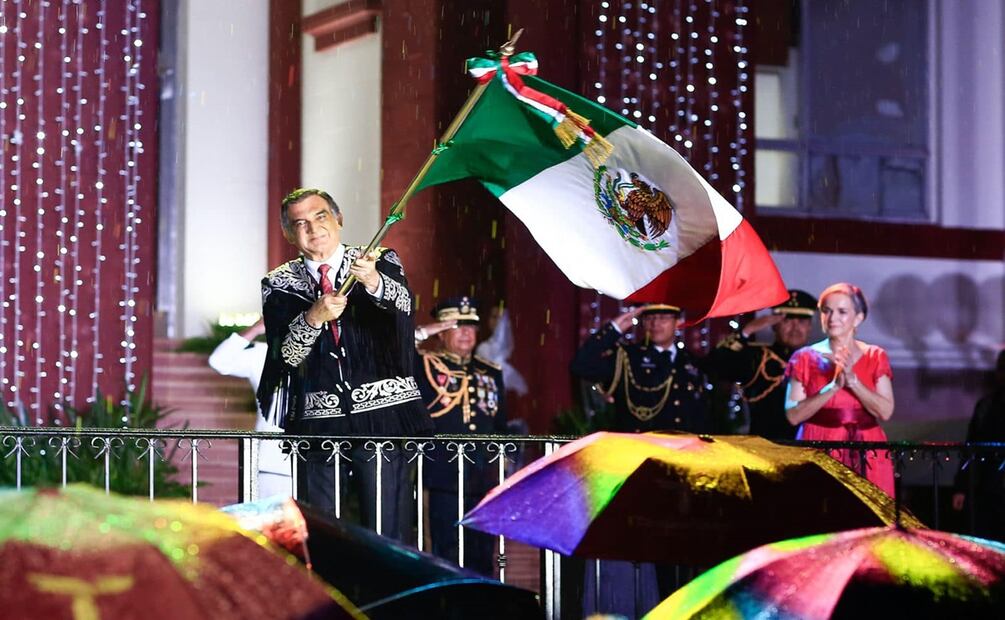 Alcaldes de Tamaulipas celebran el Grito mientras sus municipios enfrentan inundaciones. Foto: Especial