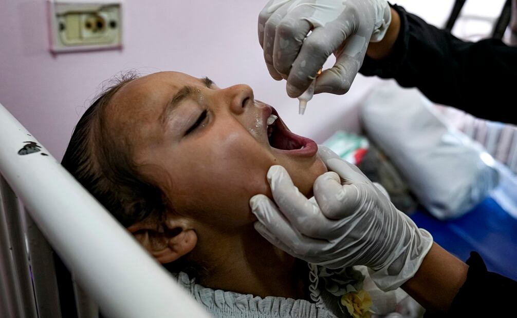 Vacunación contra la polio en la Franja de Gaza. Foto: AP