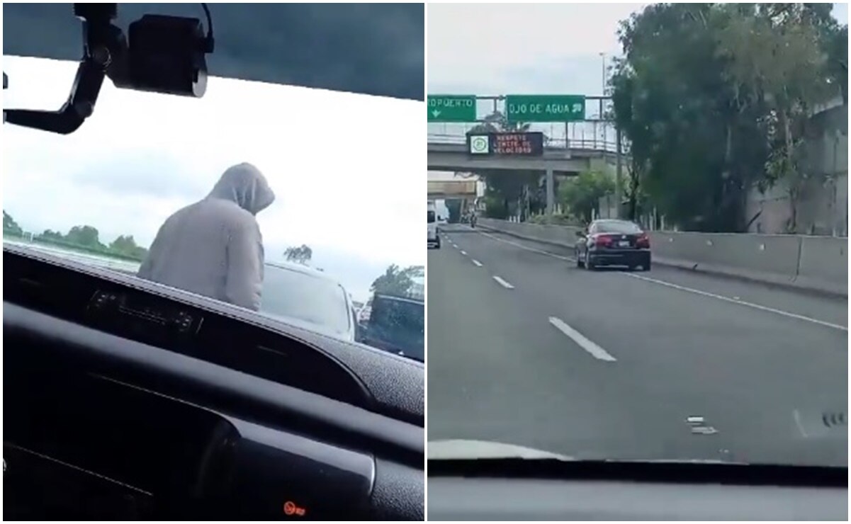 Dos sujetos disparan a padre e hijo sobre la autopista México-Pachuca; el joven falleció. (Foto: captura de pantalla)