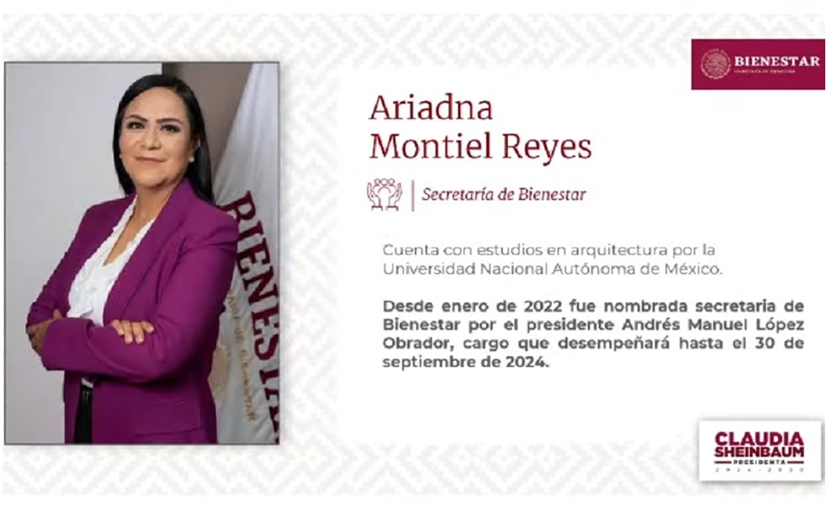 Ariadna Montiel- secretaria de Bienestar. Foto: Captura de pantalla