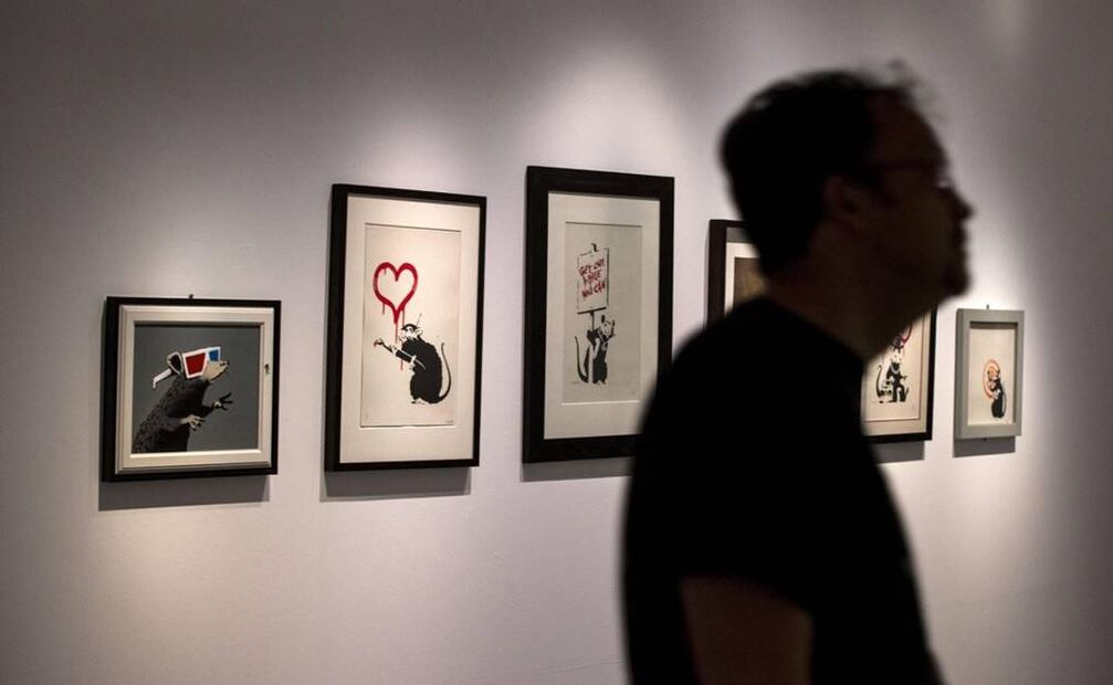 Las plantillas son la técnica predilecta del artista Bansky. FOTO: EFE