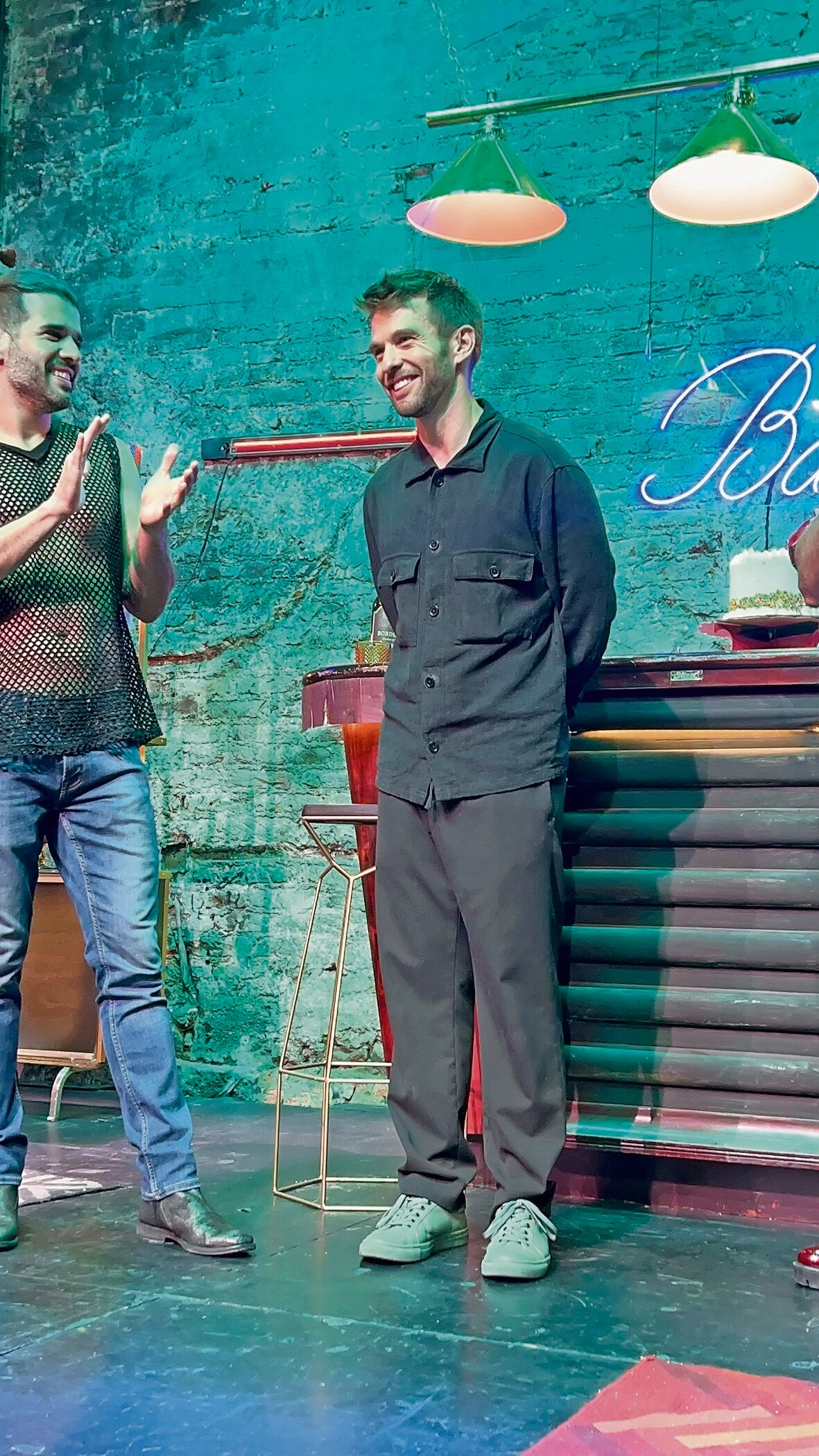 Sergio Velasco y Mario Sepúlveda actúan en la obra Smiley. Foto: Smile