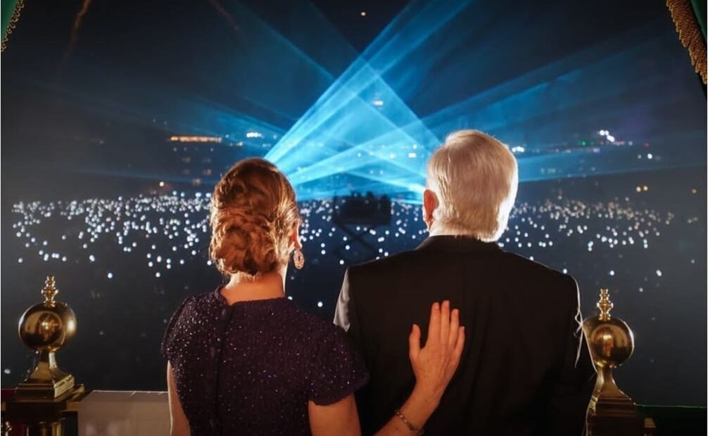 AMLO y Beatriz Gutiérrez Müller en el último Grito de Independencia. Foto: Instagram @beatrizgutierrezmuller