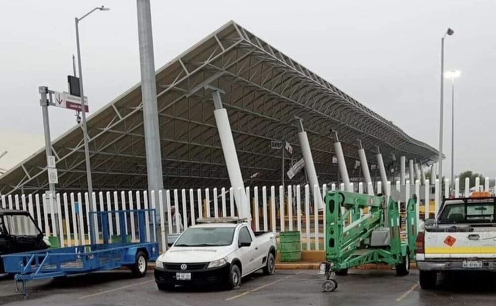 Lluvias intensas en Nuevo Laredo dejan un fallecido y daños en la aduana. Foto: Sandra Tovar