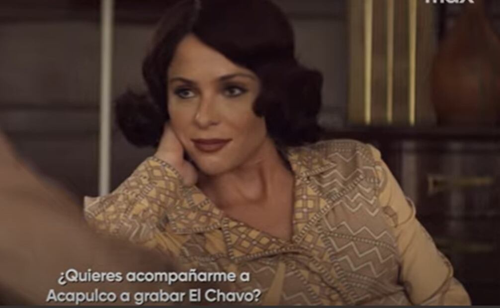 La actriz Paulina Dávila en “Chespirito: Sin querer queriendo”. Foto: Captura vía Max.