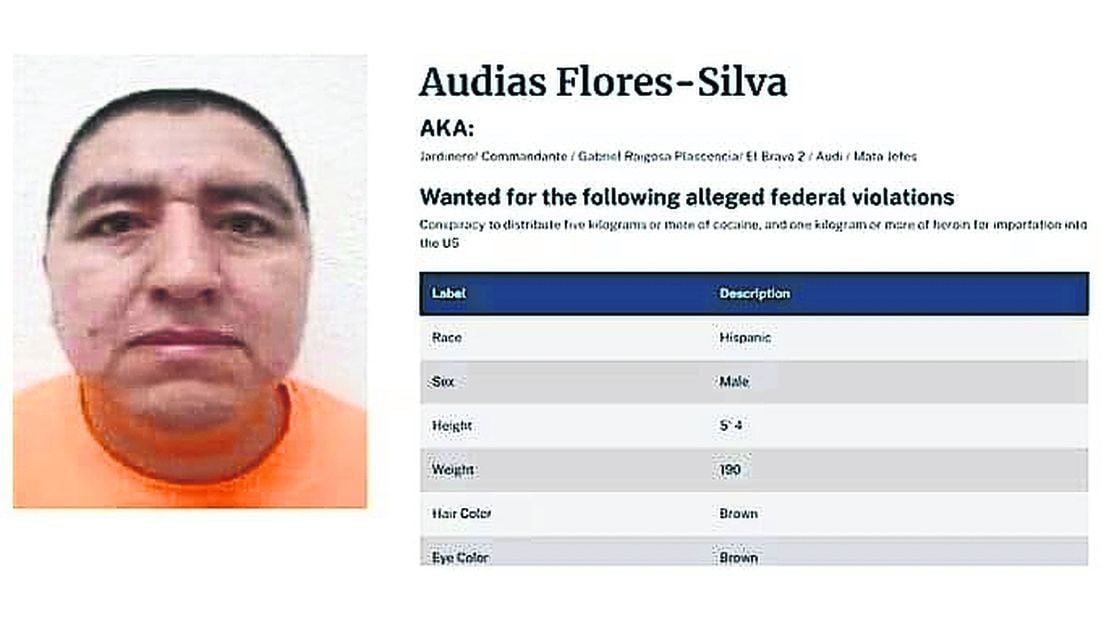 Audías Flores Silva, El Jardinero, sería el más seguro sucesor de El Mencho, reporta la DEA. Foto: DEA